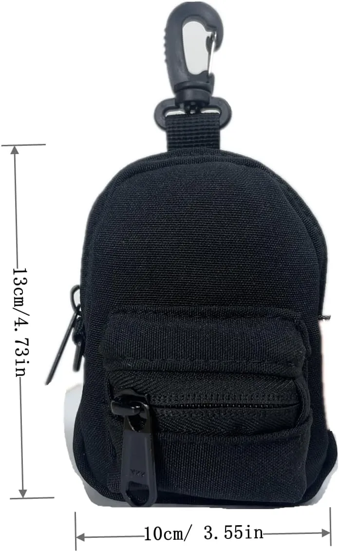 Mini Backpack Keychain Wallet - Cute Cosmetic Bag for Women, Key Pocket Wristlet with Card Slots & Organizer