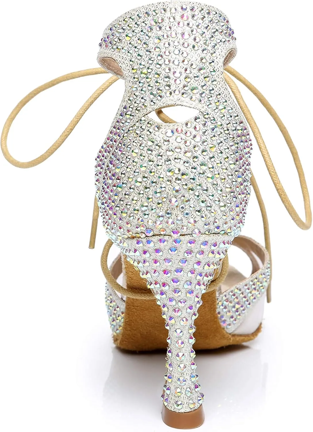 Minishion Ballroom Dancing Shoes Rhinestions Sparkle Dance Heels L452