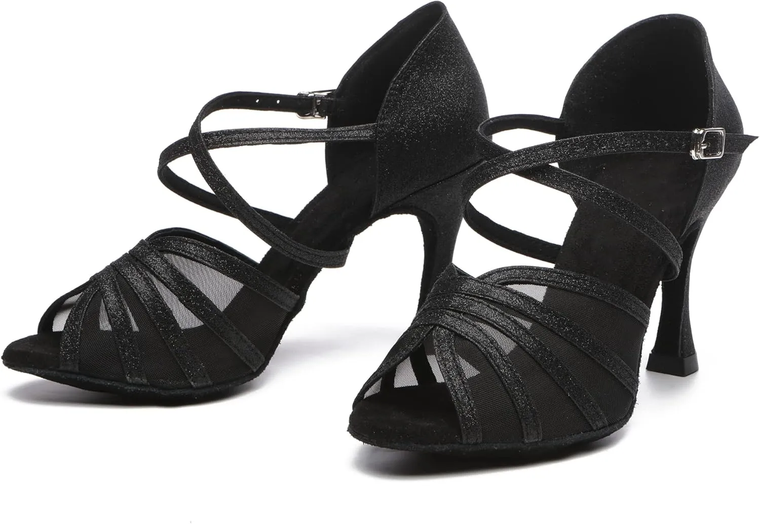 Minishion Female Ballroom Dance Shoes Mesh Party Sandals L511
