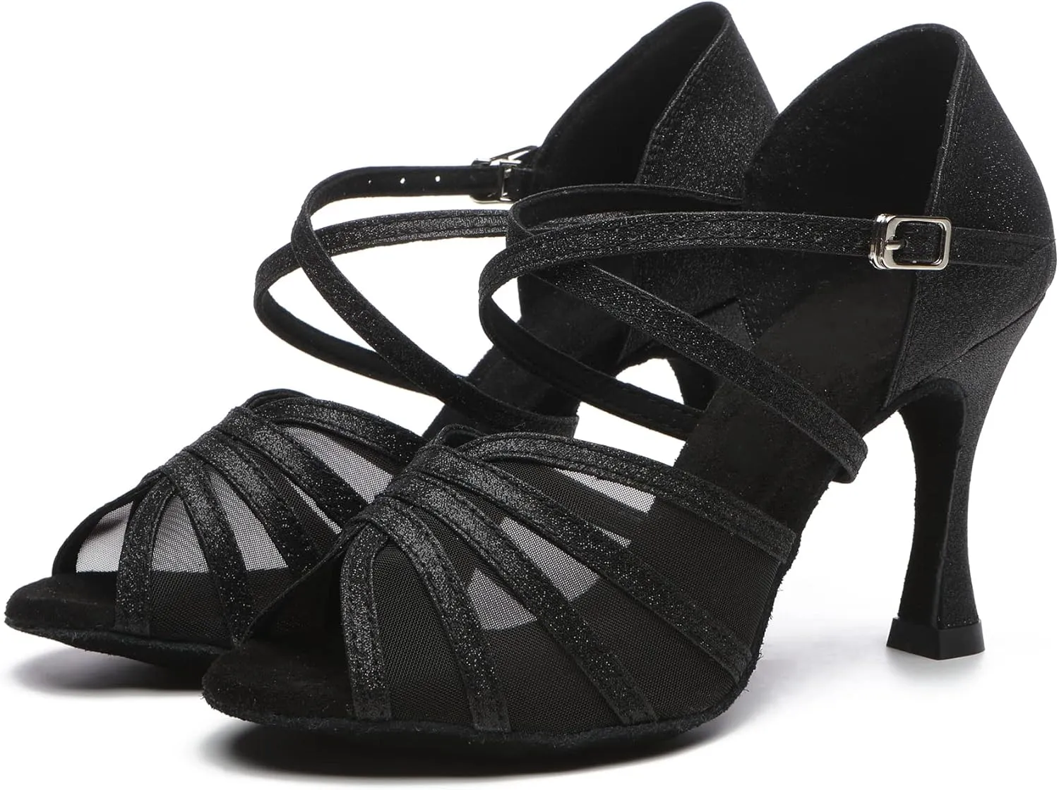 Minishion Female Ballroom Dance Shoes Mesh Party Sandals L511