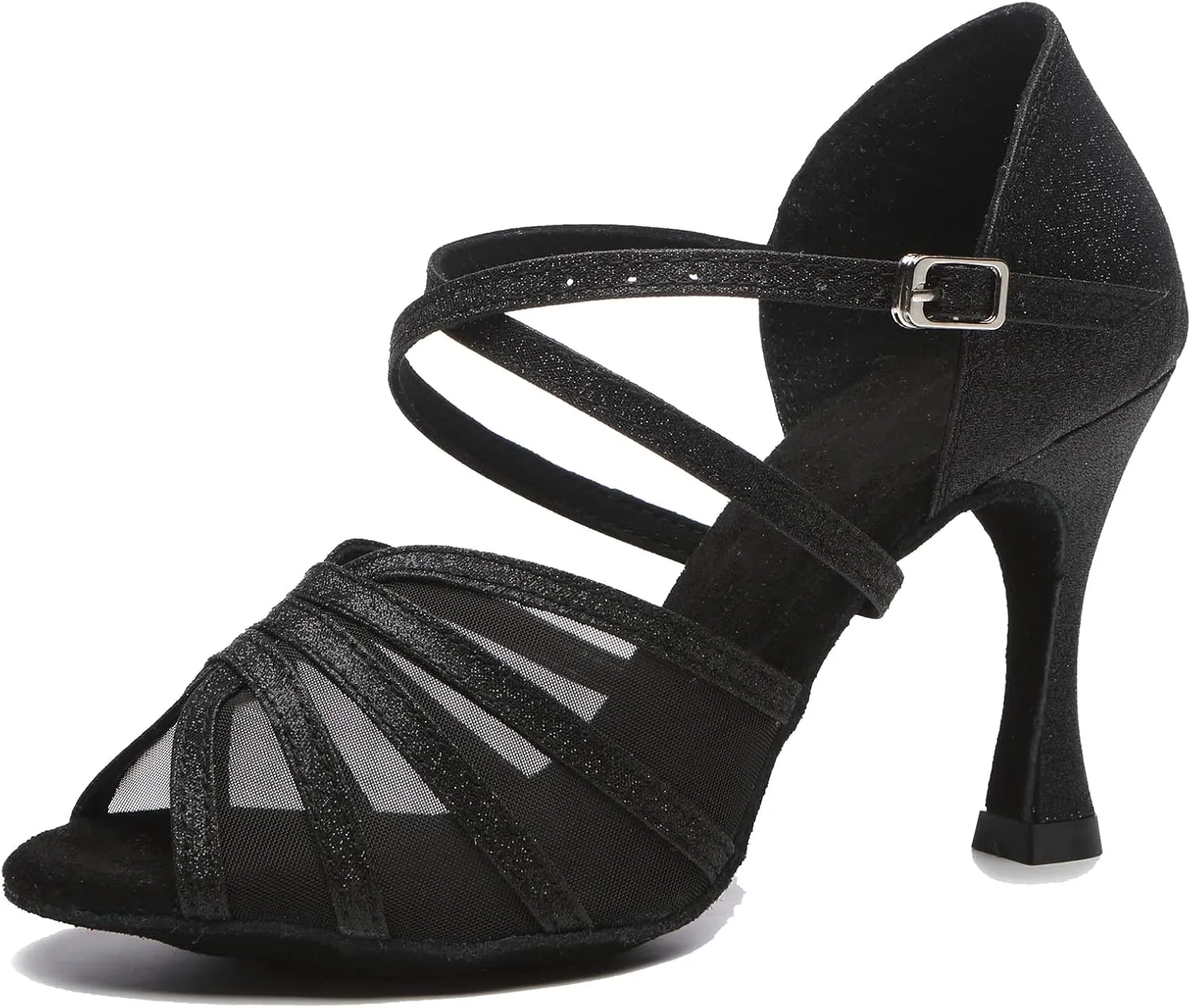 Minishion Female Ballroom Dance Shoes Mesh Party Sandals L511