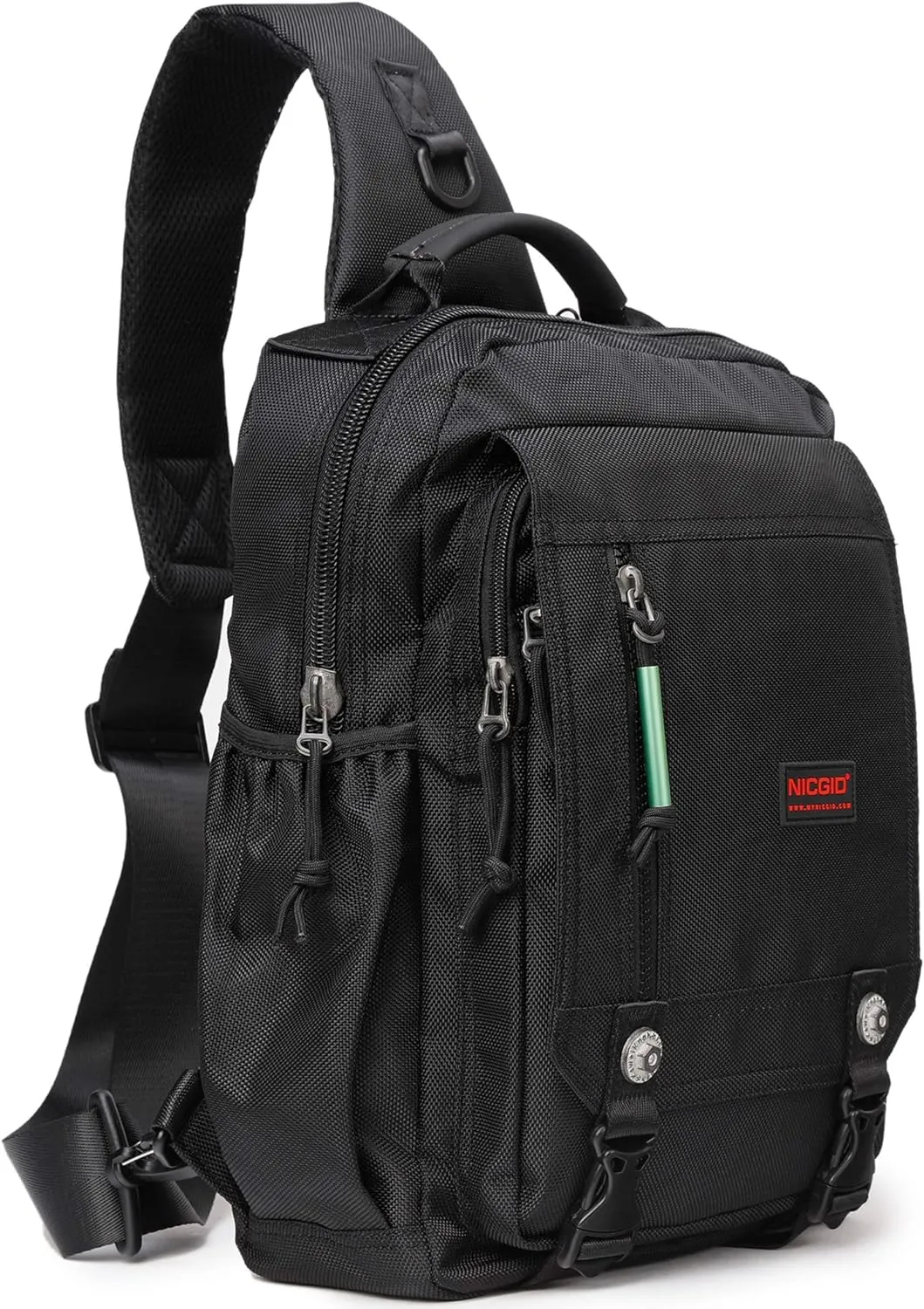 NICGID Sling Bags Chest Shoulder Backpacks, 13.3'' 14.1'' 15.6''Laptop Backpack Crossbody Messenger Bag Travel Outdoor