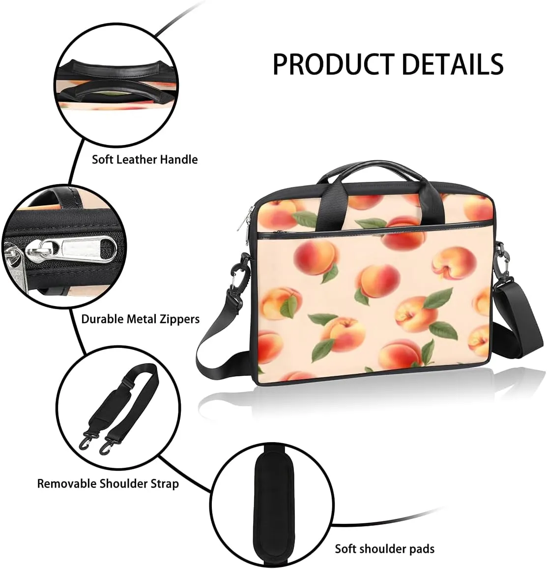 Ocean Turtles Texture Laptop Shoulder Bag for Tablet Computer Notebook Sleeve Messenger Carrying Case Briefcase Tote