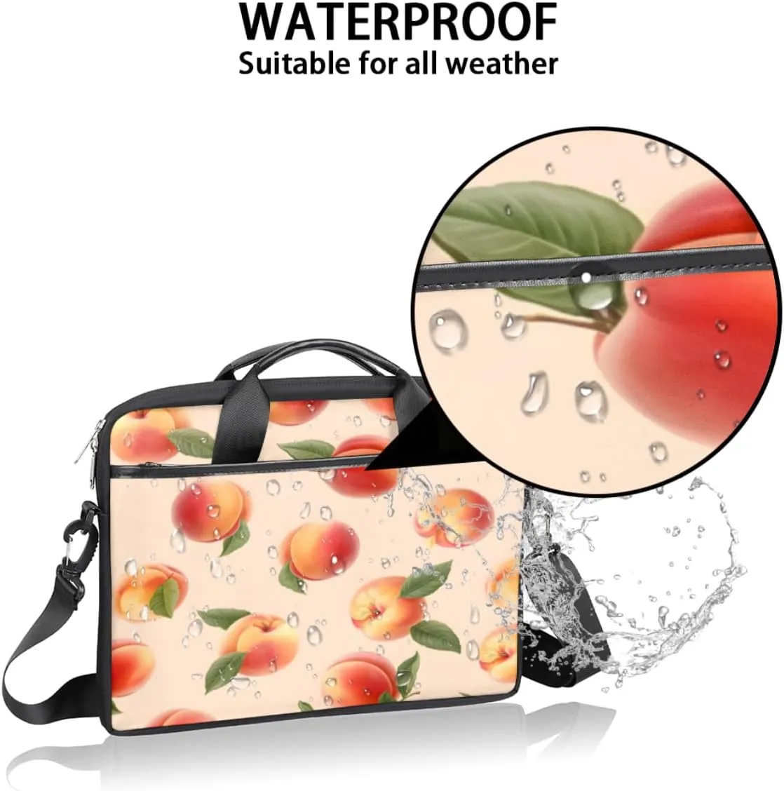 Ocean Turtles Texture Laptop Shoulder Bag for Tablet Computer Notebook Sleeve Messenger Carrying Case Briefcase Tote
