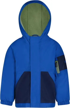 OSHKOSH B'GOSH Boys' Midweight Jersey Lined Hooded Jacket with Zipper Pocket