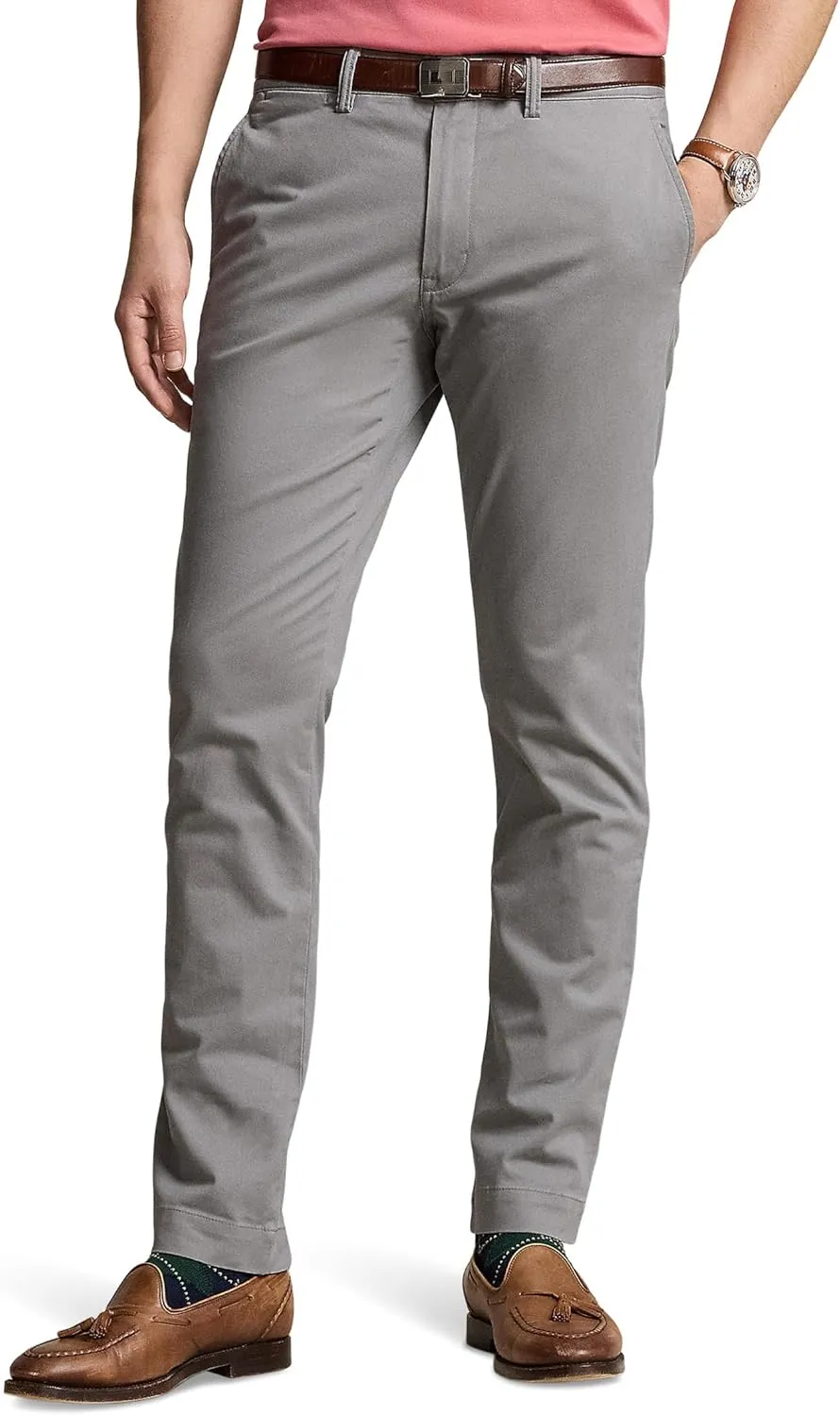 POLO RALPH LAUREN Men's Stretch Slim Fit Washed Chino Pants