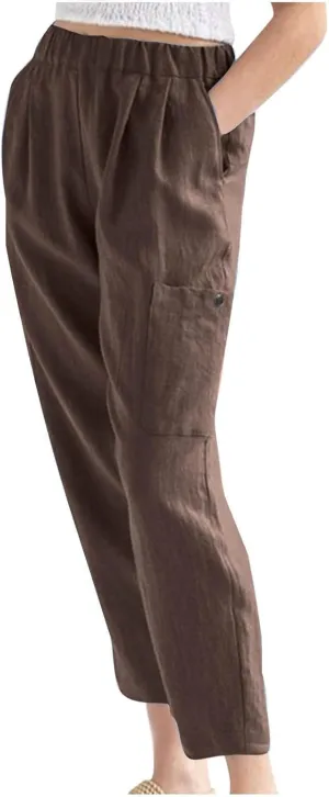 PTOLOCIF Linen Pants Women Summer,Baggy Linen Pants Summer Lightweight High Waist Palazzo Pants Loose Straight Leg Pants
