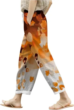 PTOLOCIF Palazzo Pants for Women,Cotton Linen Business Casual Pants High Waisted Palazzo Pants Flowy Dressy Long Pants