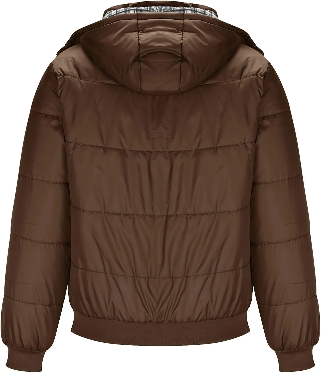 Puffer Jacket Men Lightweight Hooded Down Jacket Windproof Insulated Jacket Warm Ski Coat Padded Winter Jacket
