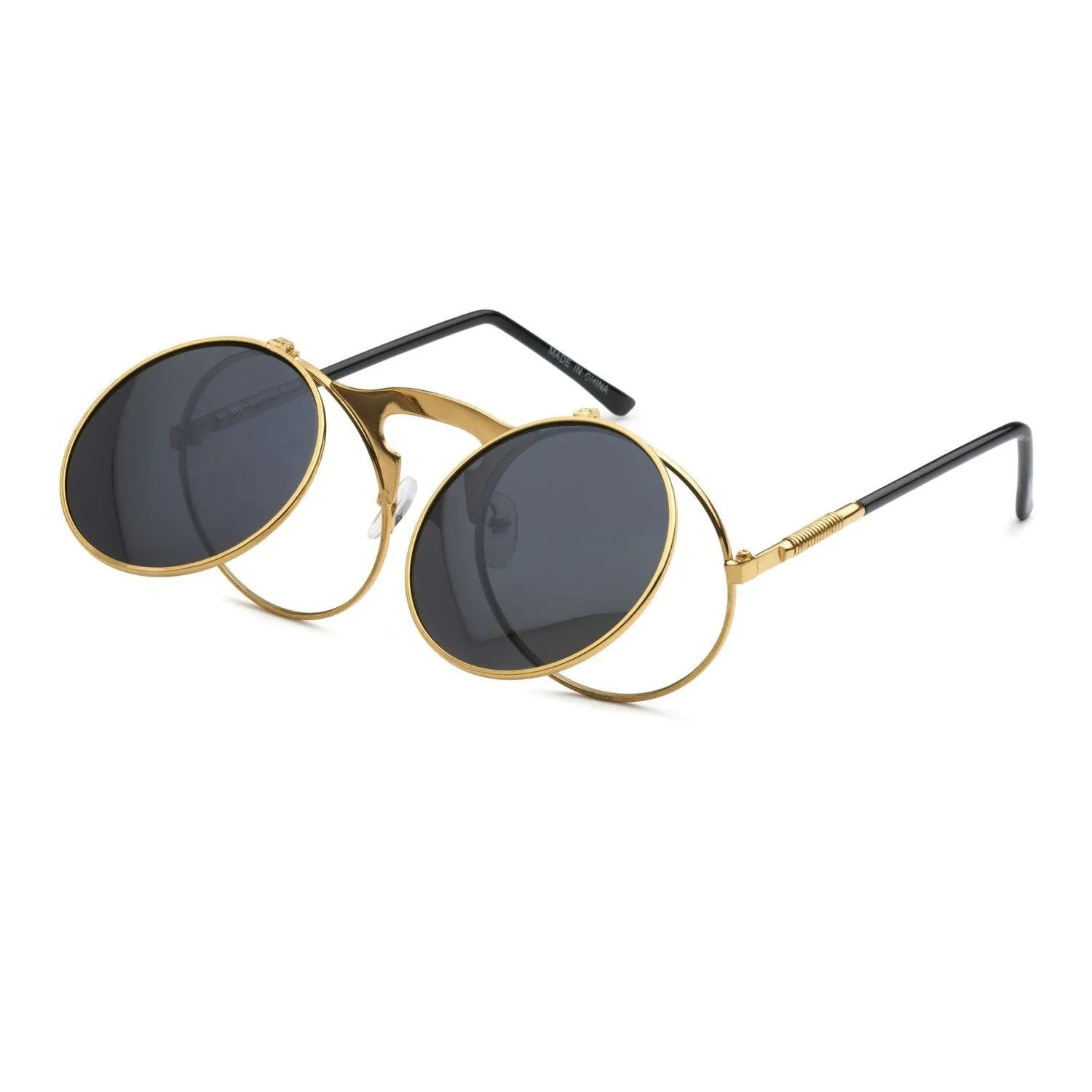 "90's Vibe" Round Flip Up Sunglasses