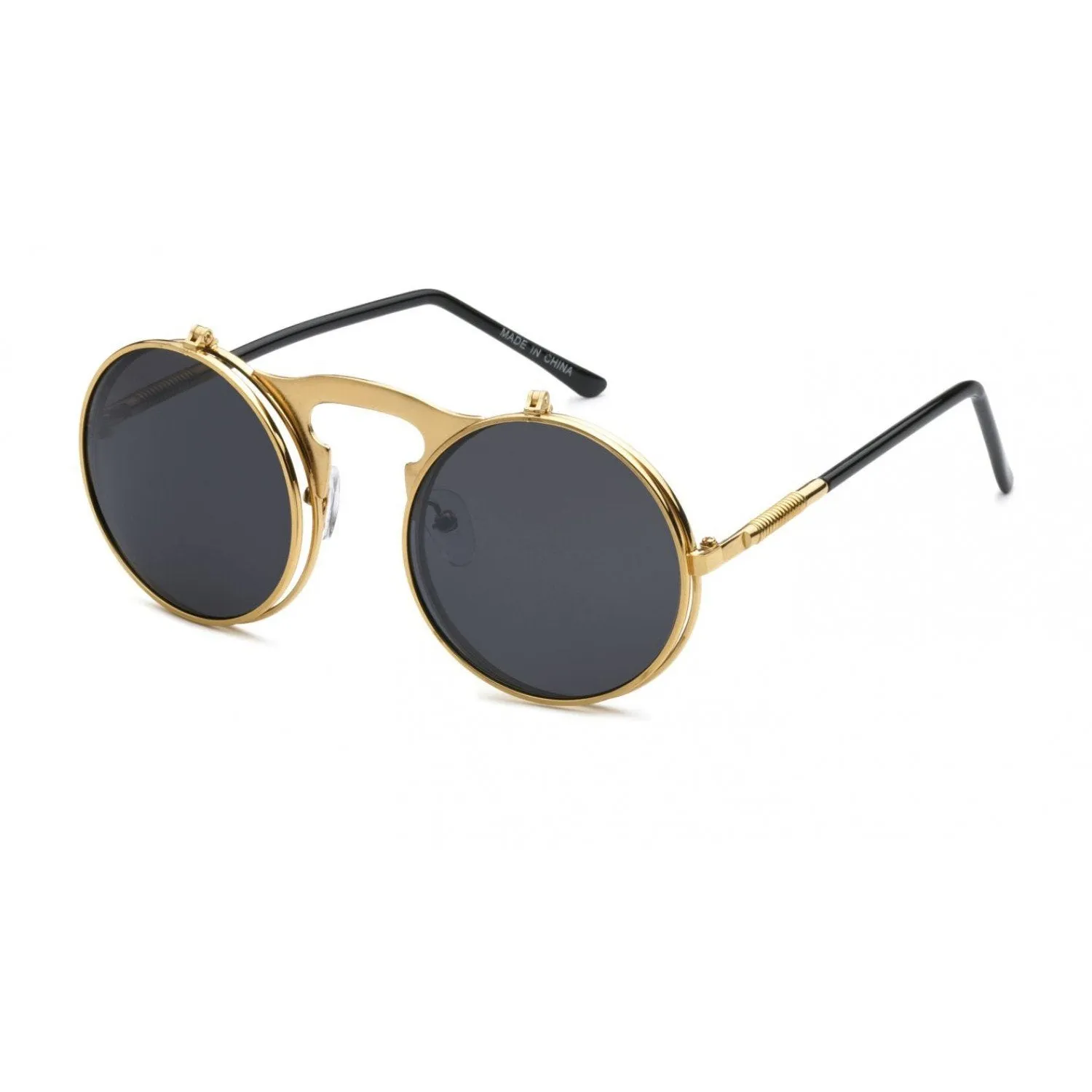 "90's Vibe" Round Flip Up Sunglasses