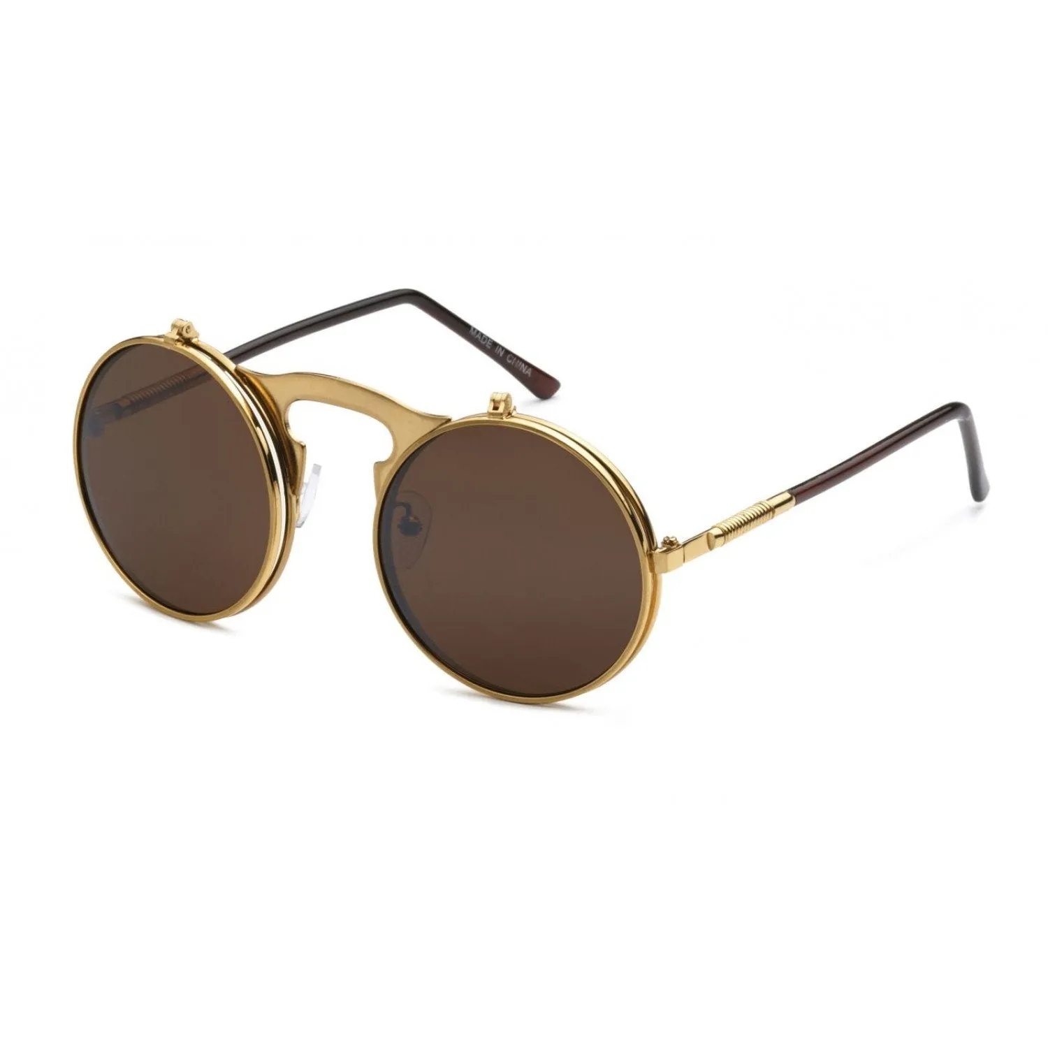 "90's Vibe" Round Flip Up Sunglasses