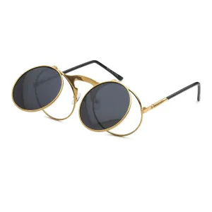 "90's Vibe" Round Flip Up Sunglasses