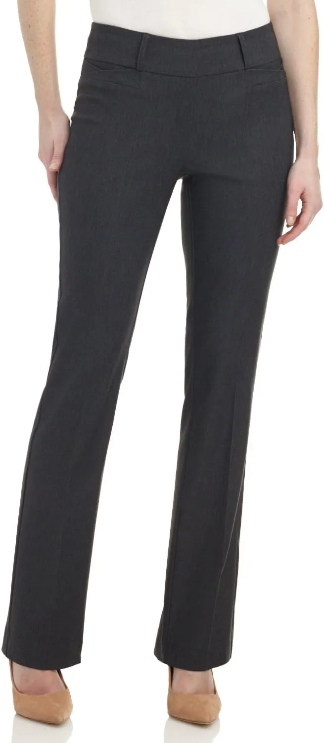 Rekucci Womens Ease into Comfort Fit Barely Bootcut Business Casual Stretch Pants in Regular/Tall/Petite fit