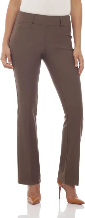 Rekucci Womens Ease into Comfort Fit Barely Bootcut Business Casual Stretch Pants in Regular/Tall/Petite fit