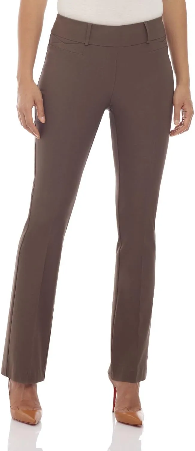 Rekucci Womens Ease into Comfort Fit Barely Bootcut Business Casual Stretch Pants in Regular/Tall/Petite fit