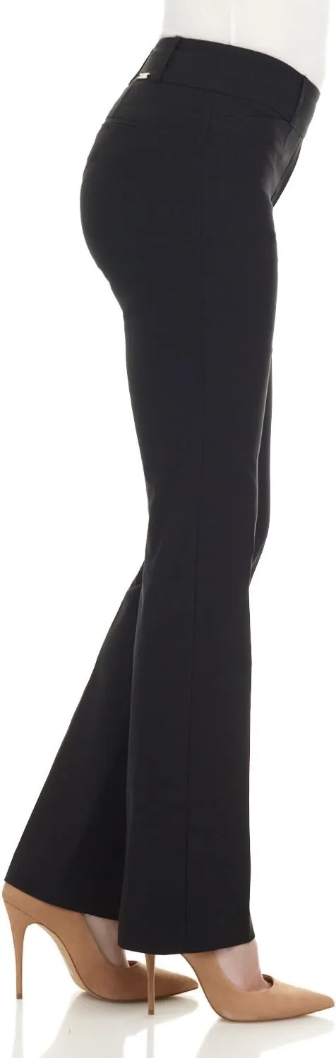 Rekucci Womens Ease into Comfort Fit Barely Bootcut Business Casual Stretch Pants in Regular/Tall/Petite fit