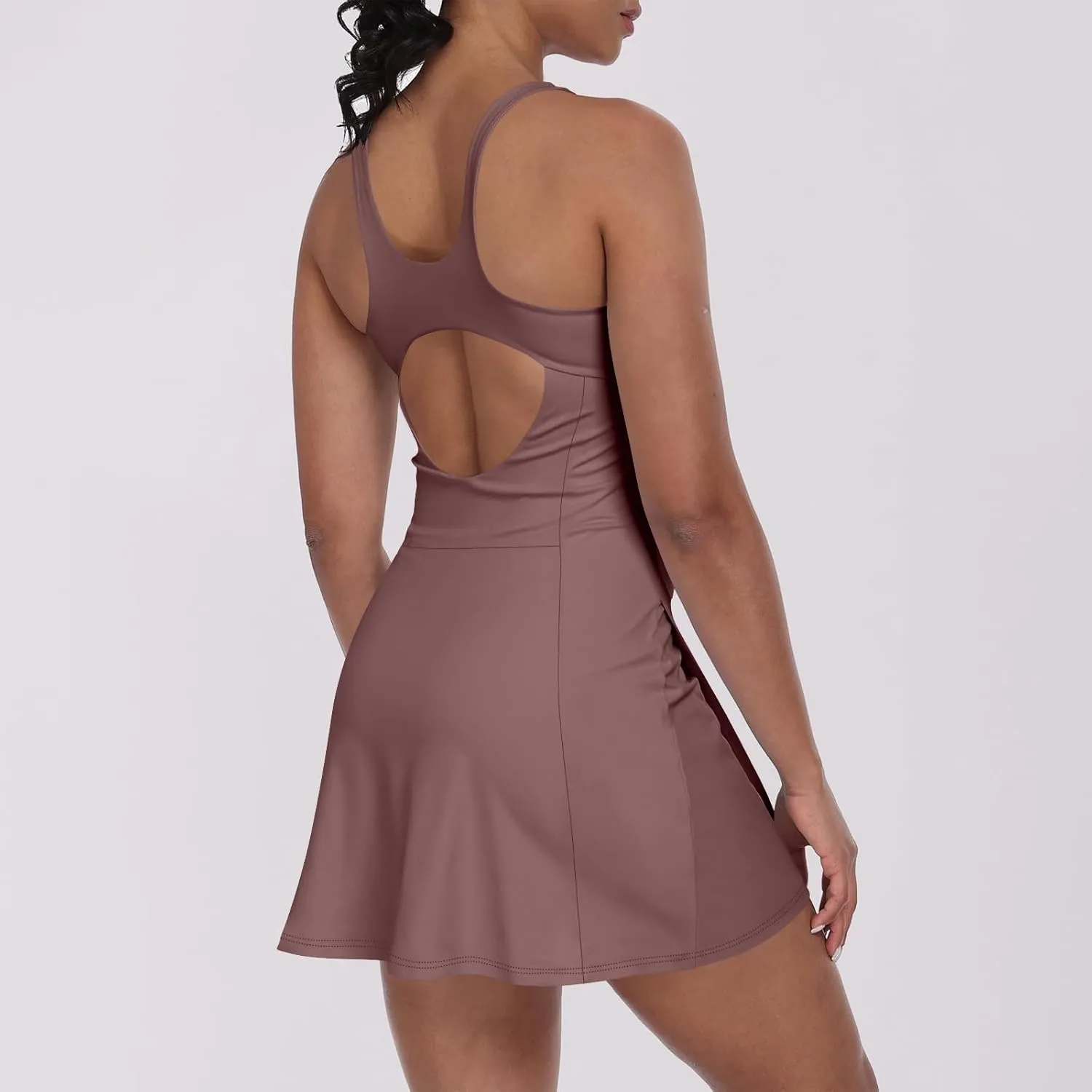Rompers for Women Summer Tennis Dress Built in Shorts 2025 Sleeveless Bodycon Mini Athletic Romper Skort Vest Dresses