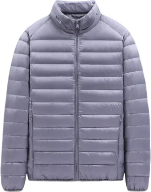 RTRDE Men's Packable Puffer Jacket Down Alternative Jacket Lightweight Warm Quilted Winter Coat Jackets, XL-5XL
