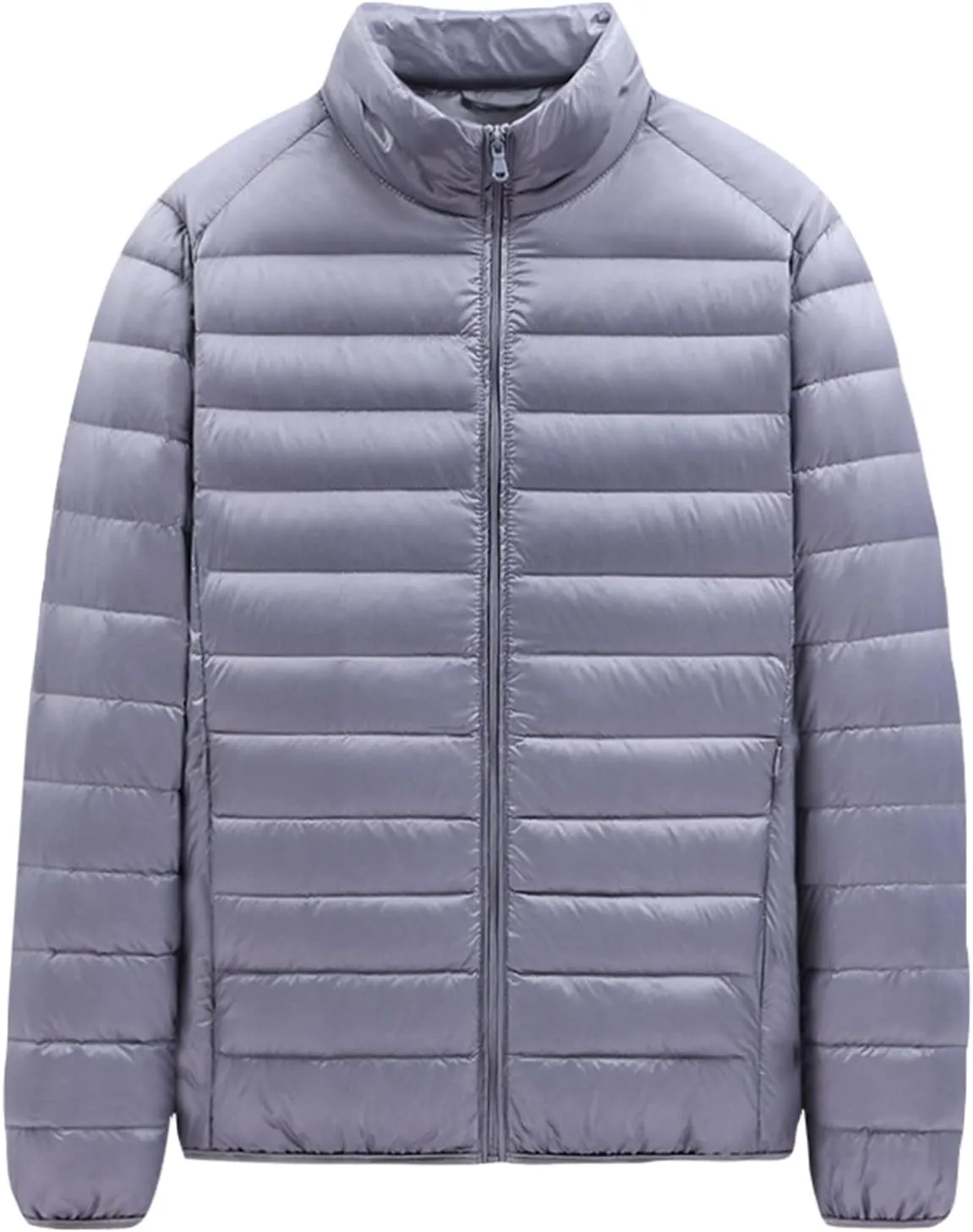 RTRDE Men's Packable Puffer Jacket Down Alternative Jacket Lightweight Warm Quilted Winter Coat Jackets, XL-5XL