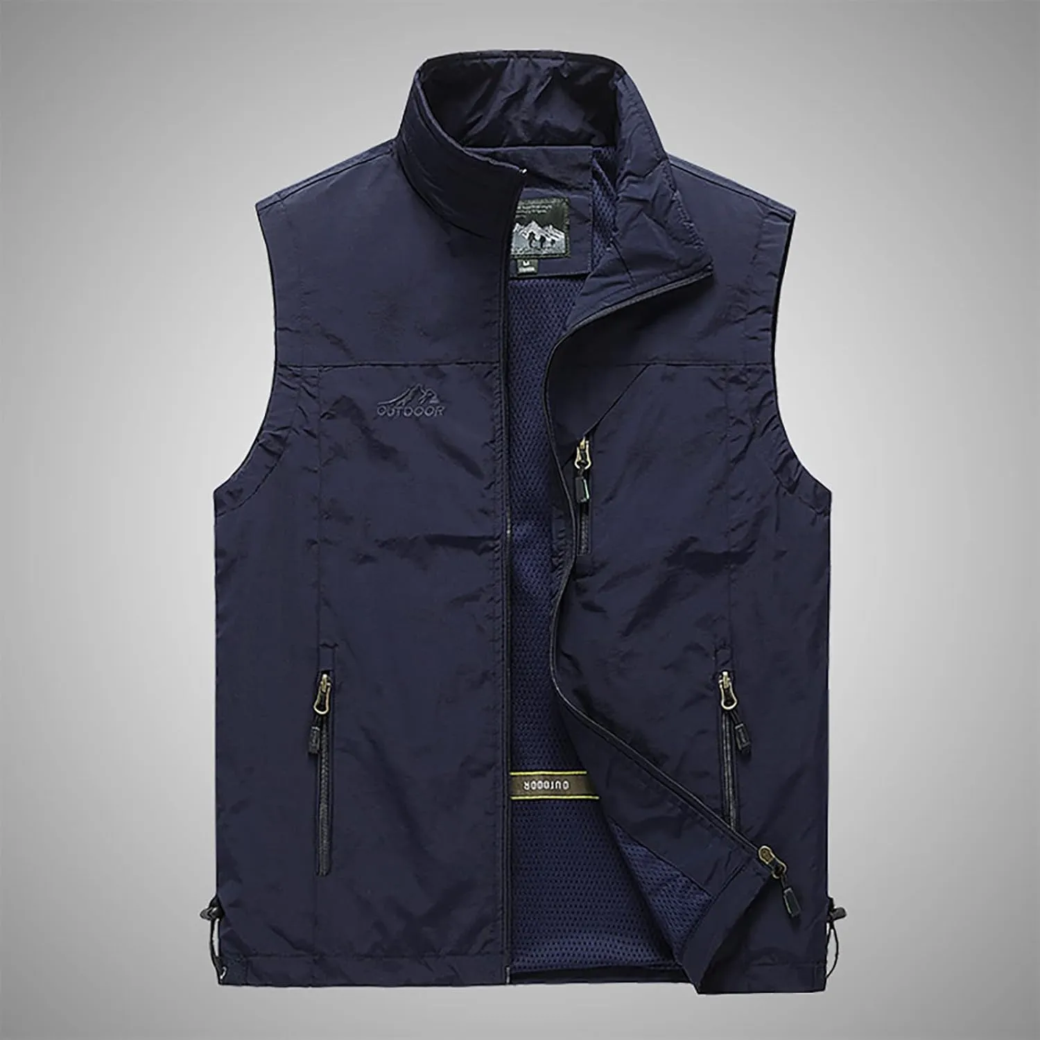 RTRDE Men's Vest Outdoor Casual Zipper Stand Collar Padded Vest Coats Sleeveless Jacket Puffer Vest, M-7XL