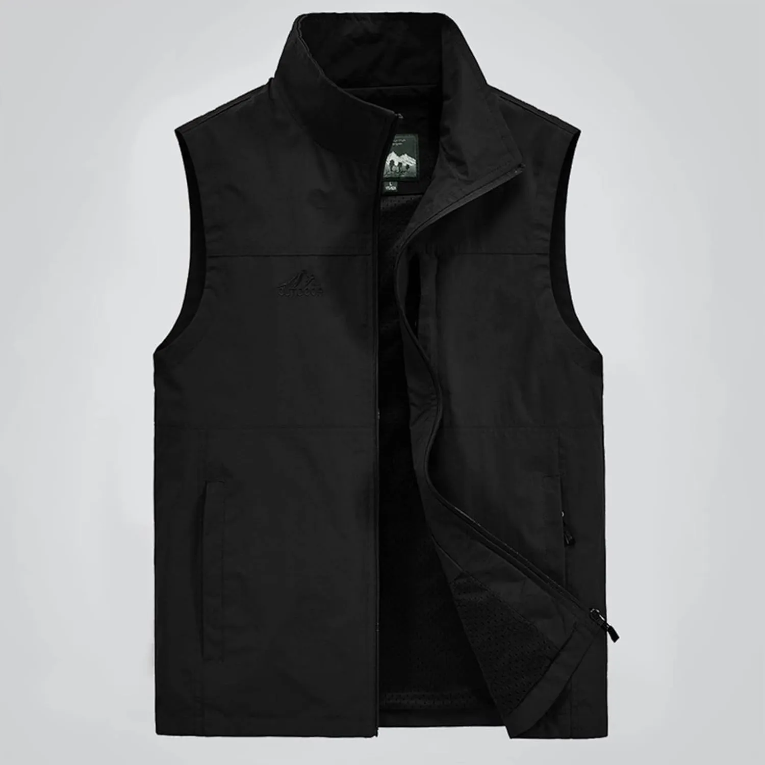 RTRDE Men's Vest Outdoor Casual Zipper Stand Collar Padded Vest Coats Sleeveless Jacket Puffer Vest, M-7XL