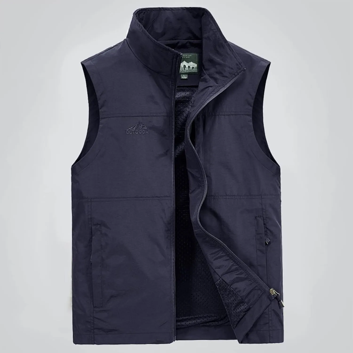 RTRDE Men's Vest Outdoor Casual Zipper Stand Collar Padded Vest Coats Sleeveless Jacket Puffer Vest, M-7XL