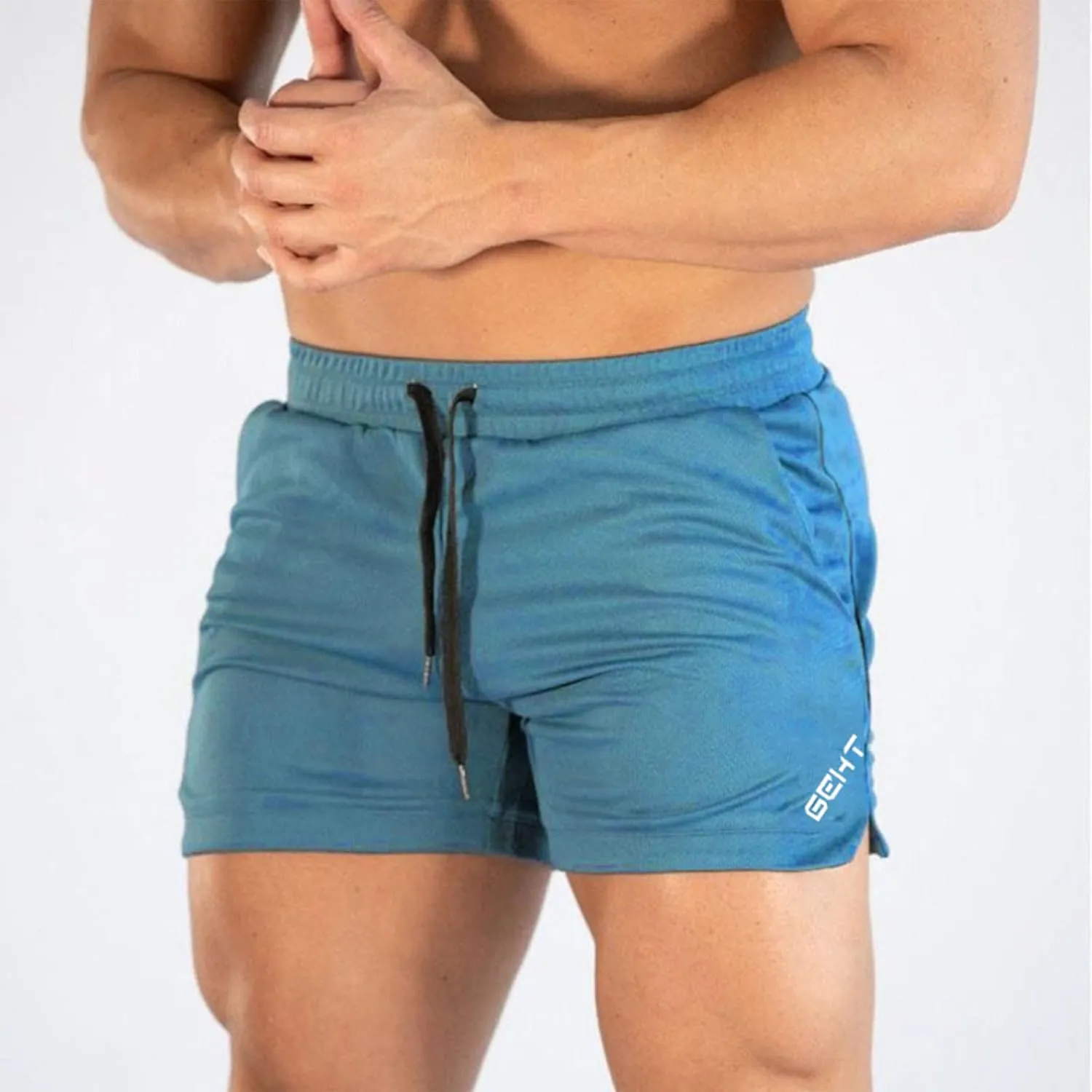 Running Shorts for Men Drawstring Shorts with Pockets Bodybuilding Shorts Gym Short Bottoms Work Shorts for Men