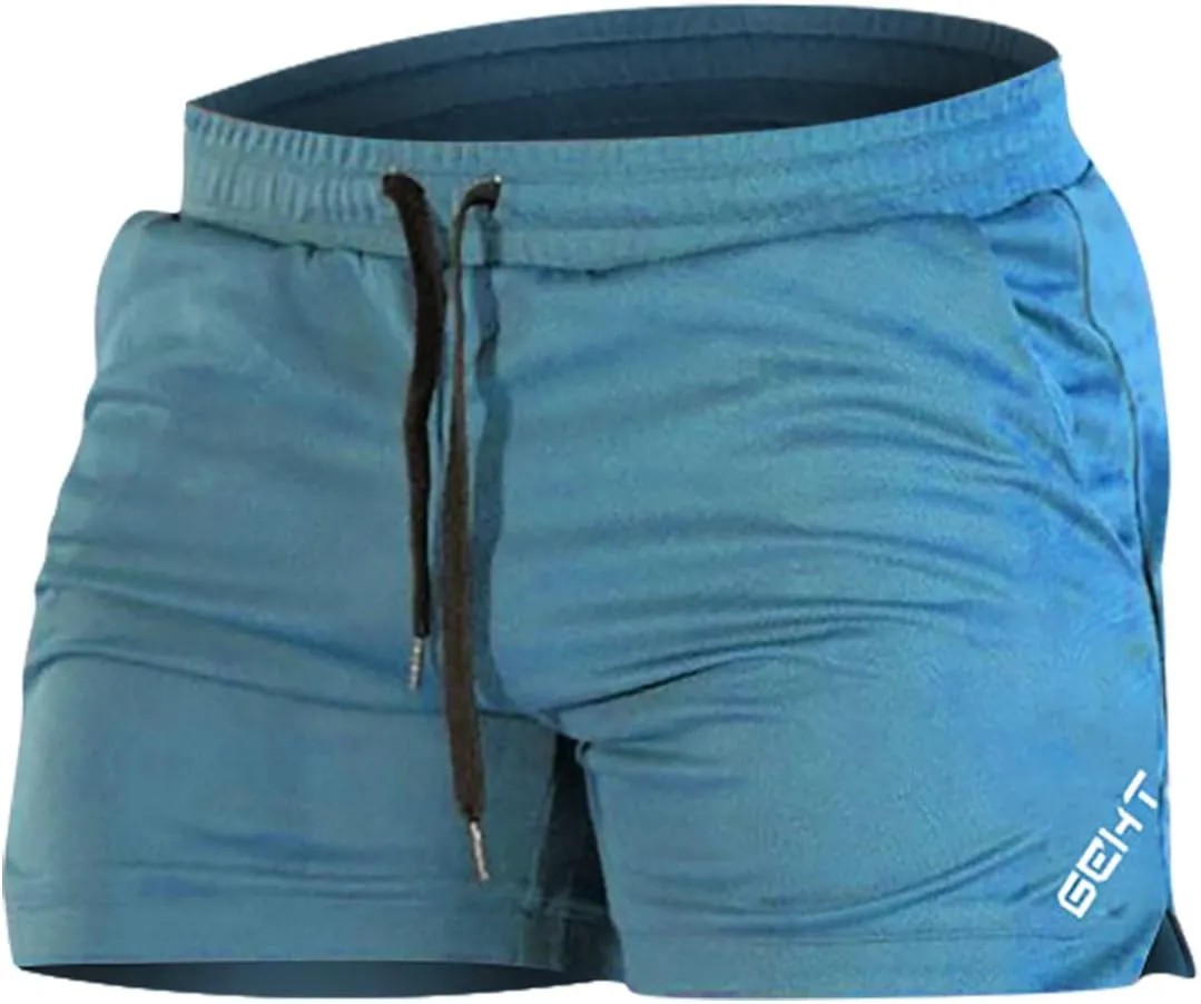 Running Shorts for Men Drawstring Shorts with Pockets Bodybuilding Shorts Gym Short Bottoms Work Shorts for Men