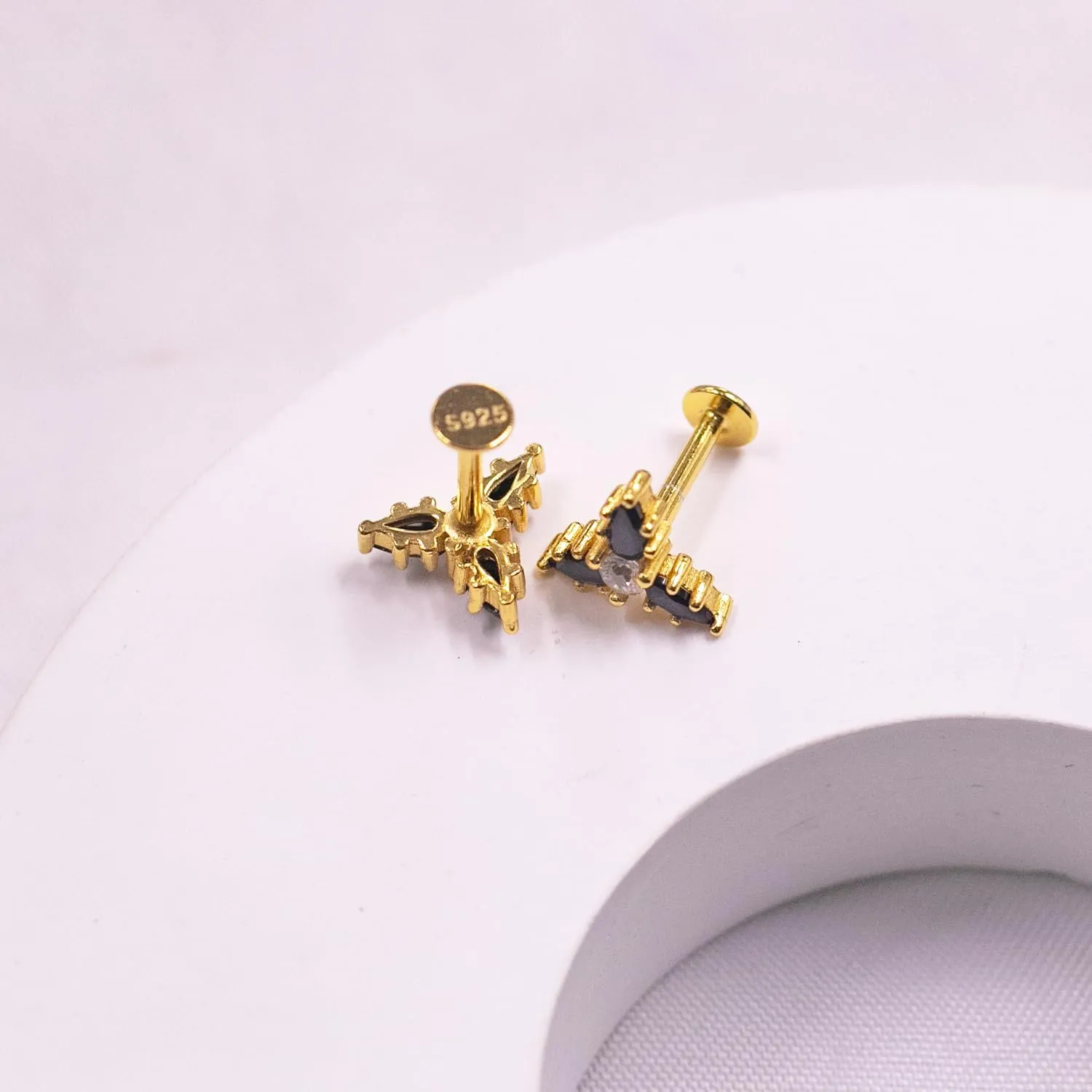 S925 Sterling Silver Labret Studs Cartilage Helix Earring Studs 16G HypoallergenicThreaded Flat Back Lip Monroe Studs Tragus Labret Cartilage Earrings Nose Piercing Jewelry