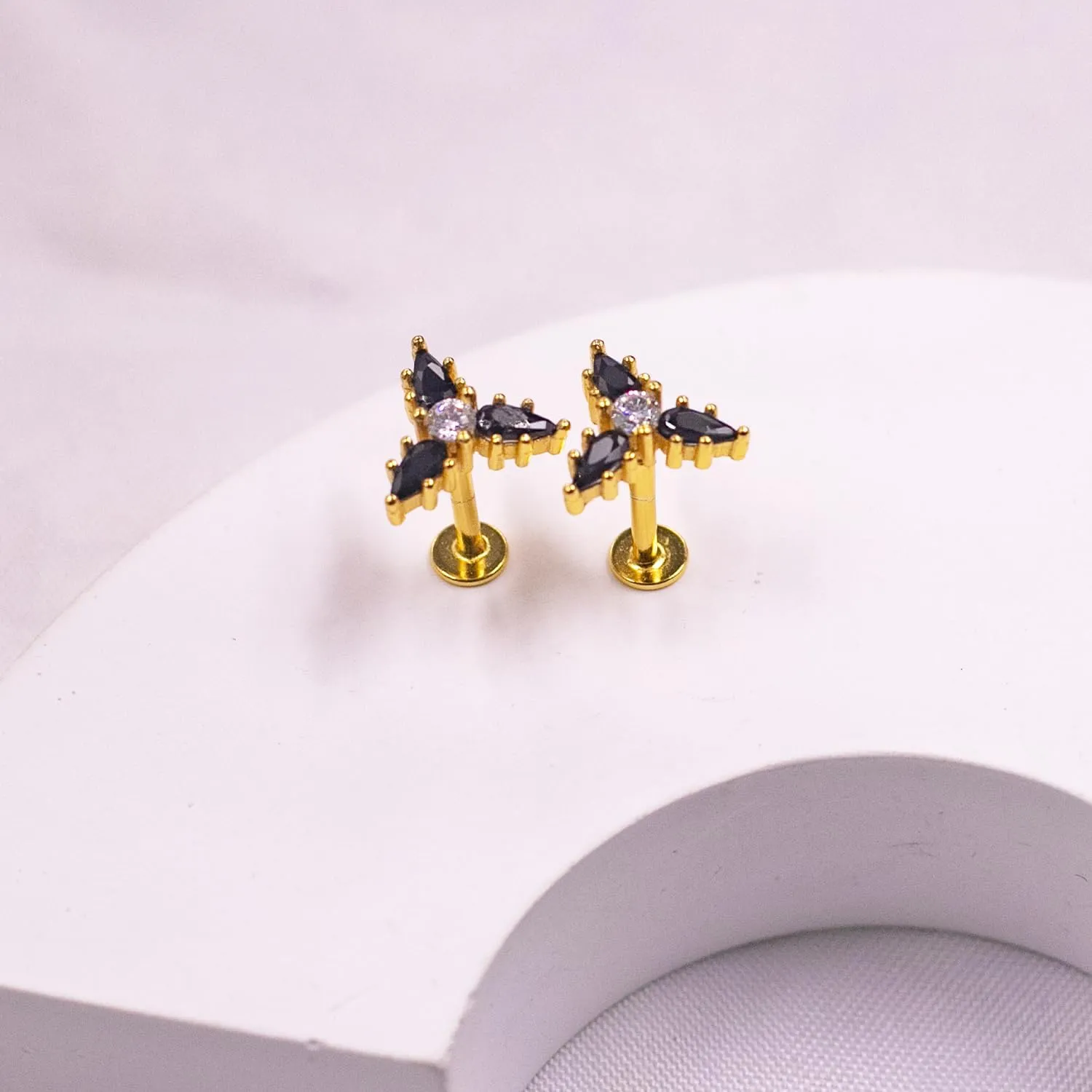 S925 Sterling Silver Labret Studs Cartilage Helix Earring Studs 16G HypoallergenicThreaded Flat Back Lip Monroe Studs Tragus Labret Cartilage Earrings Nose Piercing Jewelry