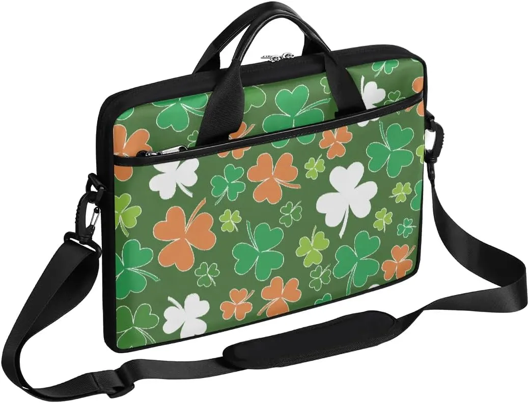 Saint Patrick's Day Theme Laptop Shoulder Bag Tablet Computer Notebook Sleeve Messenger Bags Carrying Case with Strap Briefcase Tote for 14 15 in Laptops