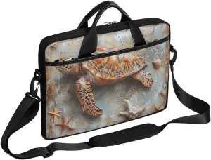 Sea Turtles Texture Laptop Shoulder Bag Tablet Computer Notebook Sleeve Messenger Bags Carrying Case with Strap Briefcase Tote for 14 15 in Laptops