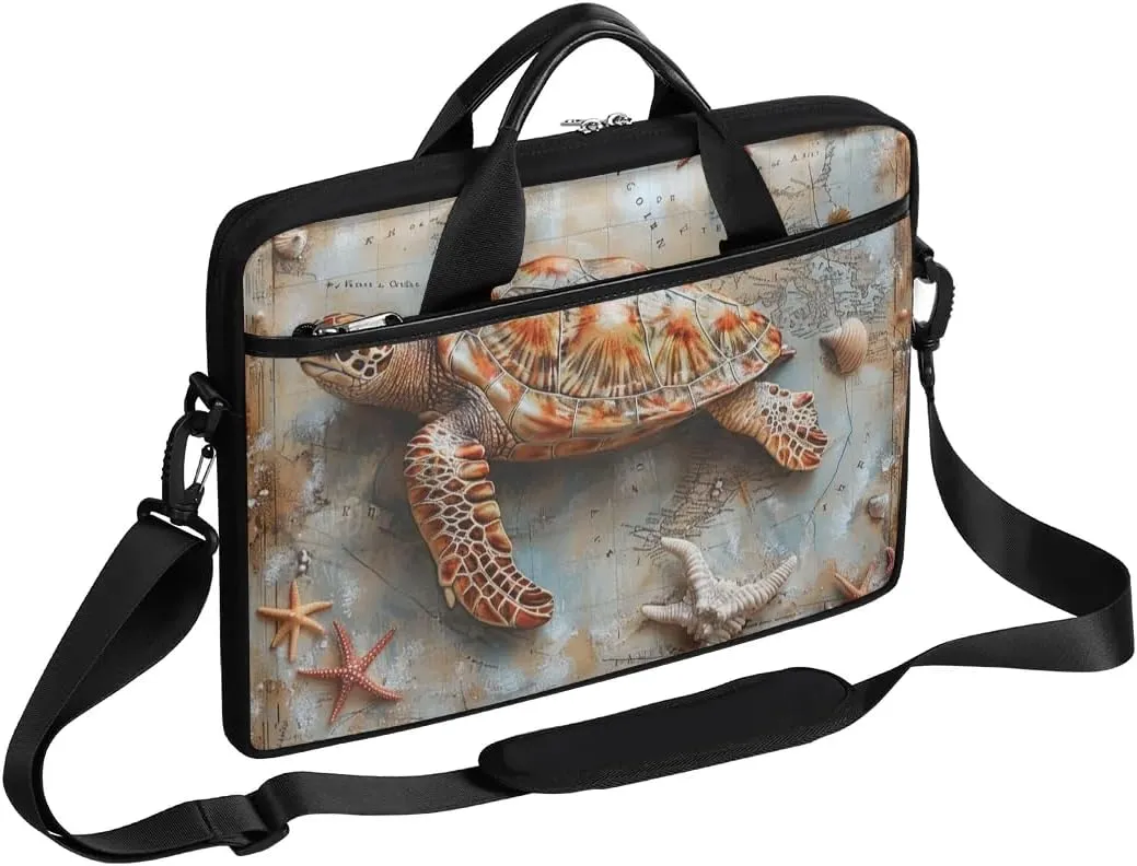 Sea Turtles Texture Laptop Shoulder Bag Tablet Computer Notebook Sleeve Messenger Bags Carrying Case with Strap Briefcase Tote for 14 15 in Laptops