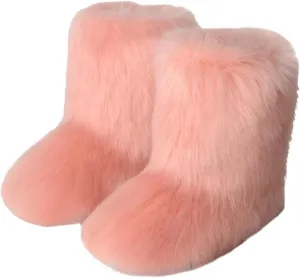Short Winter Boots Extra Wide for Women Waterproof Snow Womens Black Snow Boots Wide Waterproof Snow Boots Women Wide Width Winter Women Boots Low Heel Waterproof Womens Boots Tall