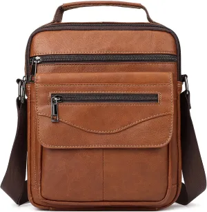 Shoulder Bag for Men Leather Man Purse Messenger Bag Handbag Bag Crossbody Sling Bags for Travel Work Business