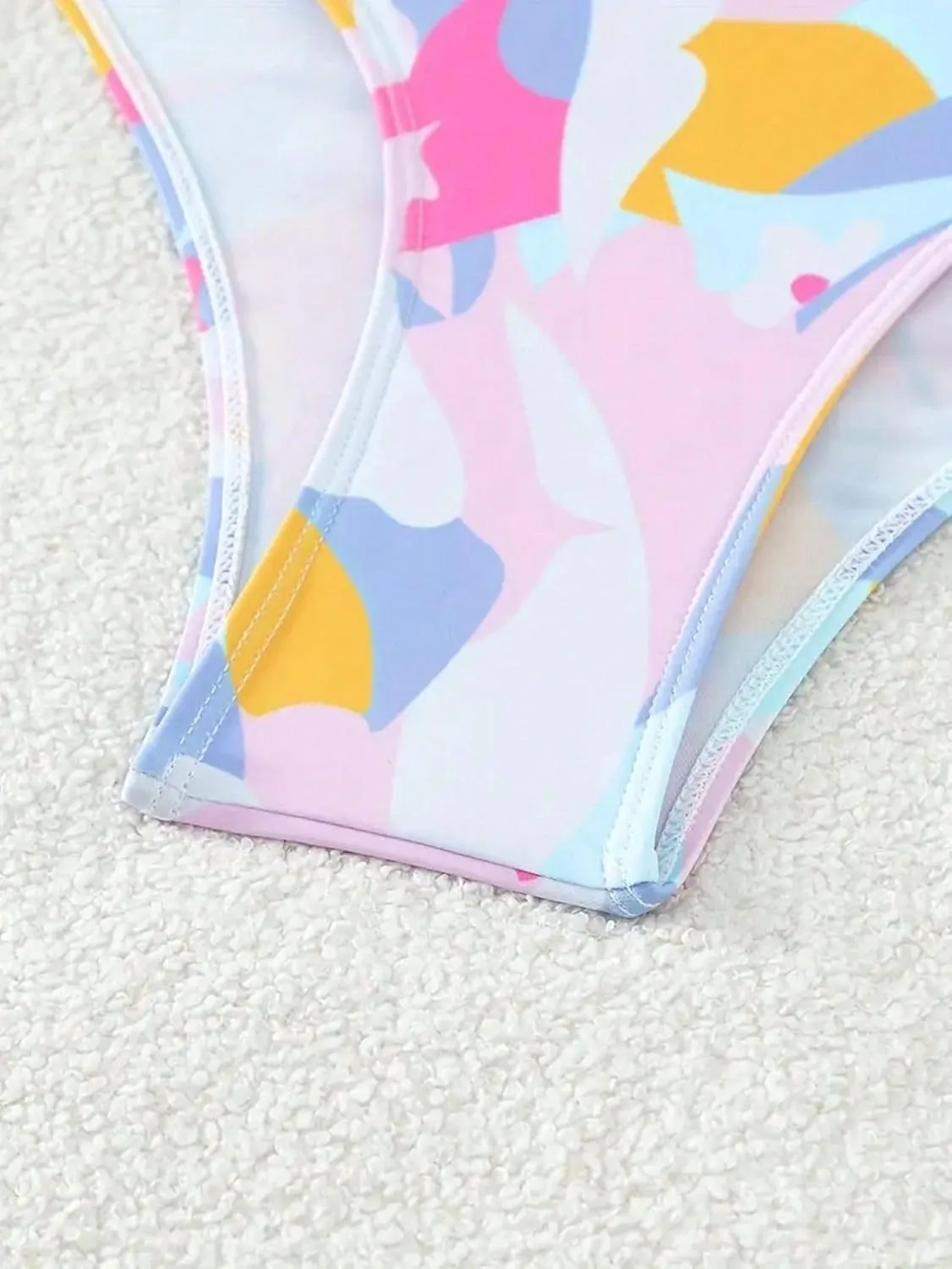 SISKIN Swim Summer Beach Women Round Neck Full-Print Long Sleeve One-Piece Swimsuit