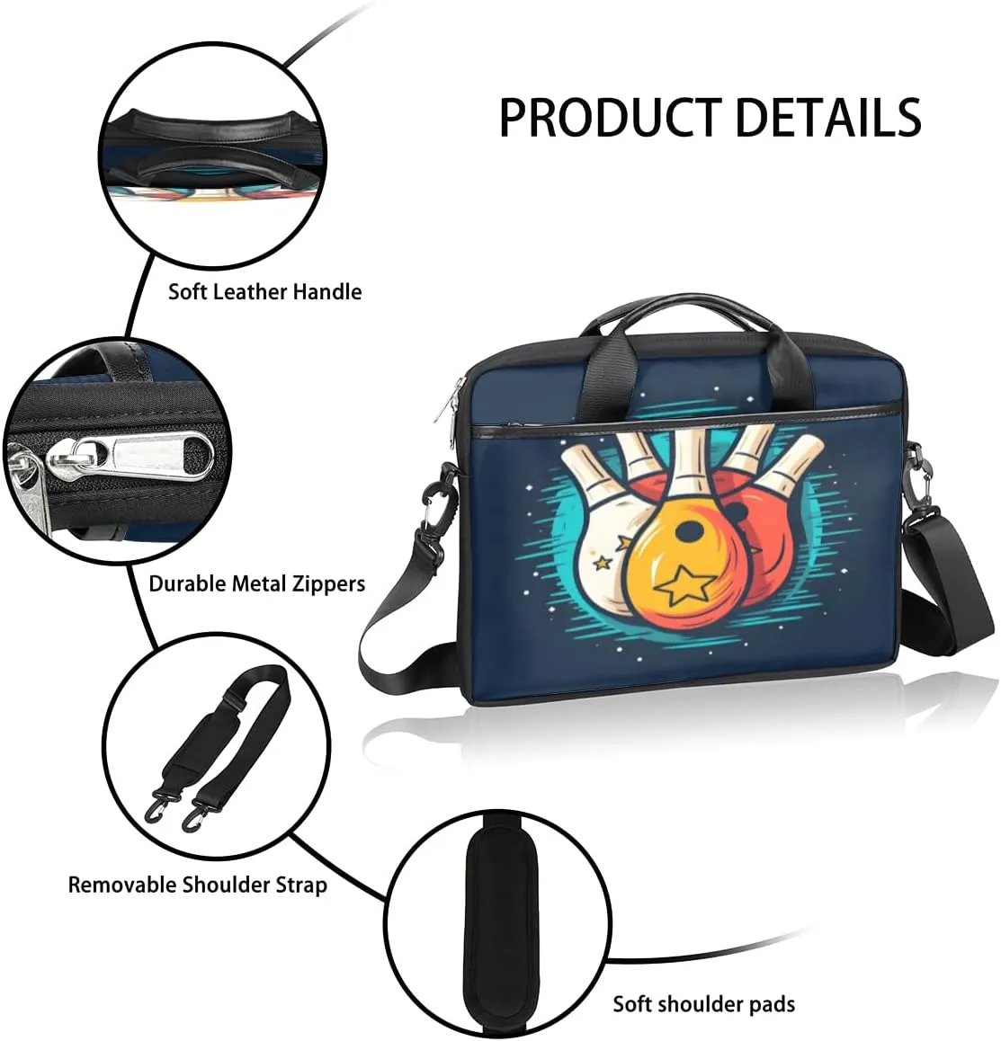 Skulls Art Texture Laptop Shoulder Bag for Tablet Computer Notebook Sleeve Messenger Carrying Case Briefcase Tote