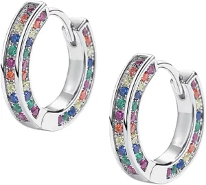 Small Earrings for Women Sparkling Diamond Hoop Earrings Fashion Jewelry Unique Minimalist Look