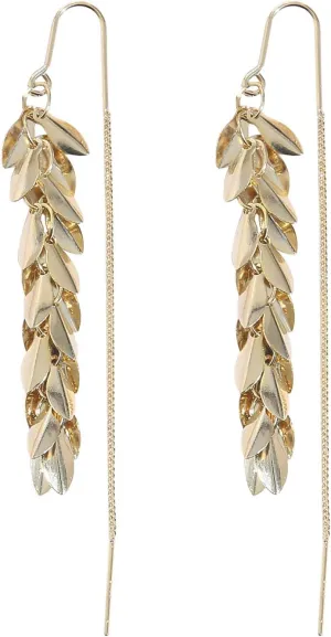 Small Post Studs Earrings Dangle Earrings for Women,Long Hanging Gold Plated Silver Chain Earrings Bow Pearl Threader Earrings Jewelry Accessory Gifts Huggie Ear Cuff Earrings for Women