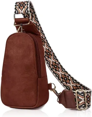 Small Sling Bags for Women Crossbody Purse Trendy Anti Theft PU Leather Pack Waist Chest for Travel Daypack