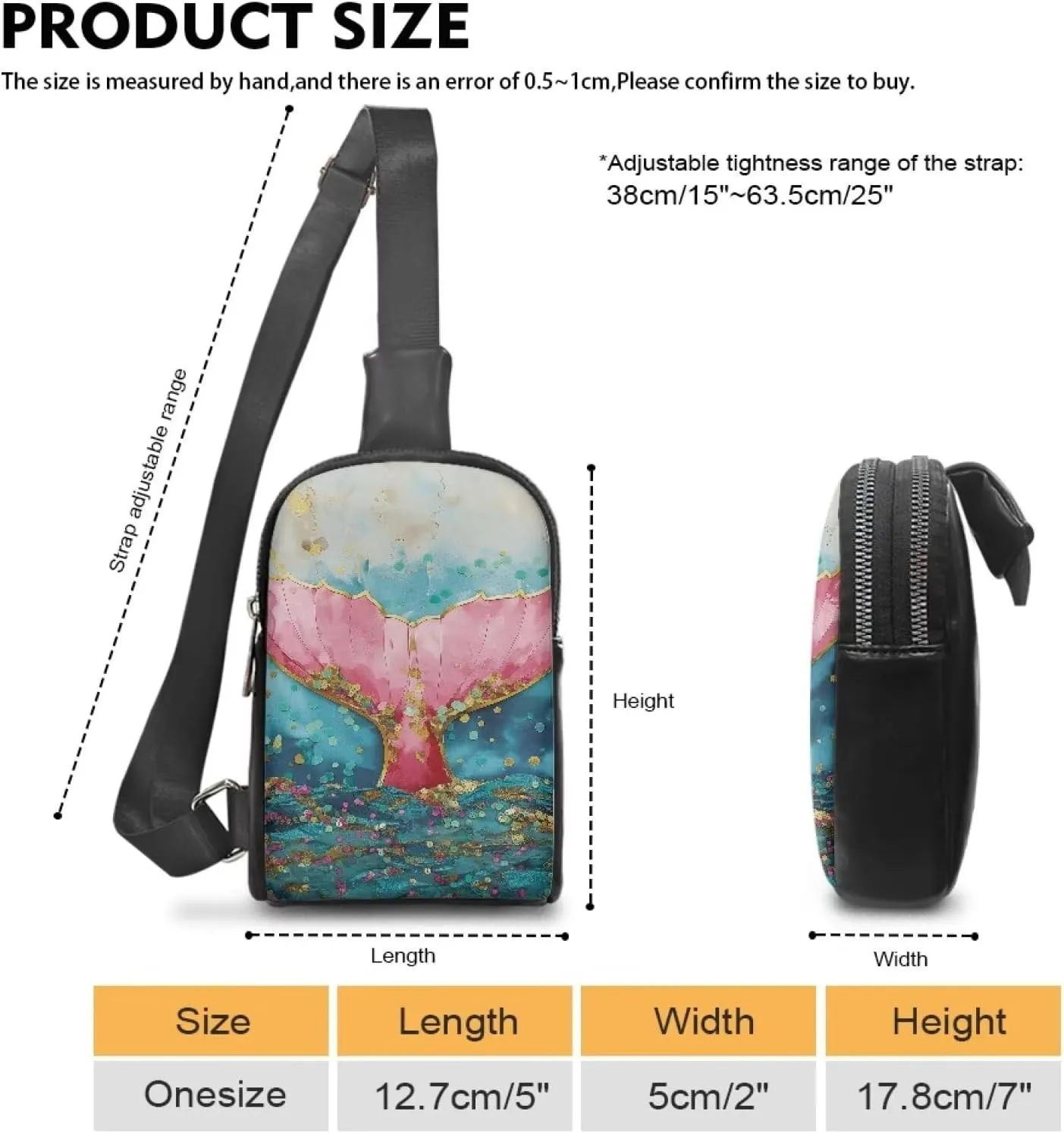 Small Sling Bags for Women Ladies Crossbody Sling Backpack Leather Fanny Pack Crossbody Bag for Travel