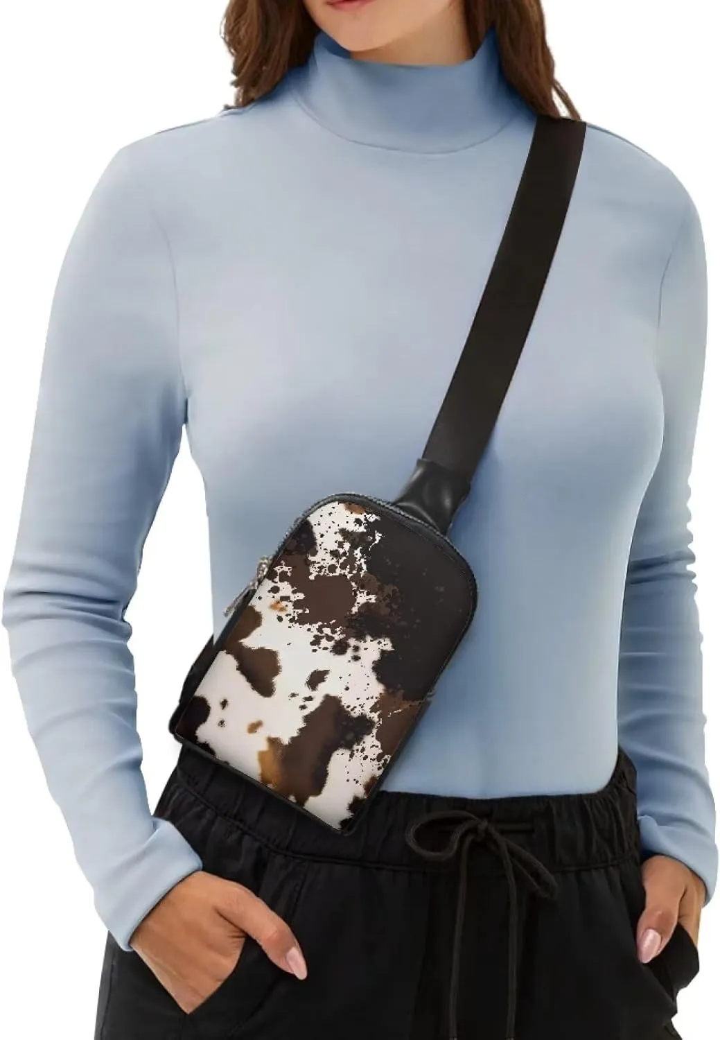 Small Sling Bags for Women Ladies Crossbody Sling Backpack Leather Fanny Pack Crossbody Bag for Travel