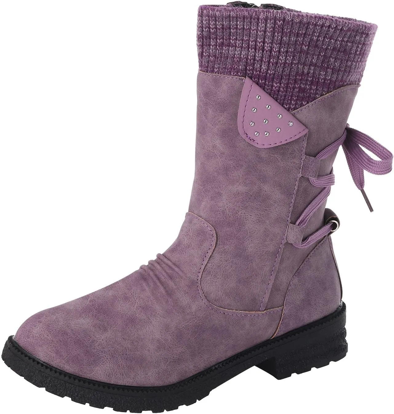 Snow Boots for Women Cute Tall Winter Snow Boots Women Waterproof Womens Zippered Snow Boots Waterproof Womens Waterproof Hiking Boots Extra Wide Width Botas Impermeables Para Invierno Mujer