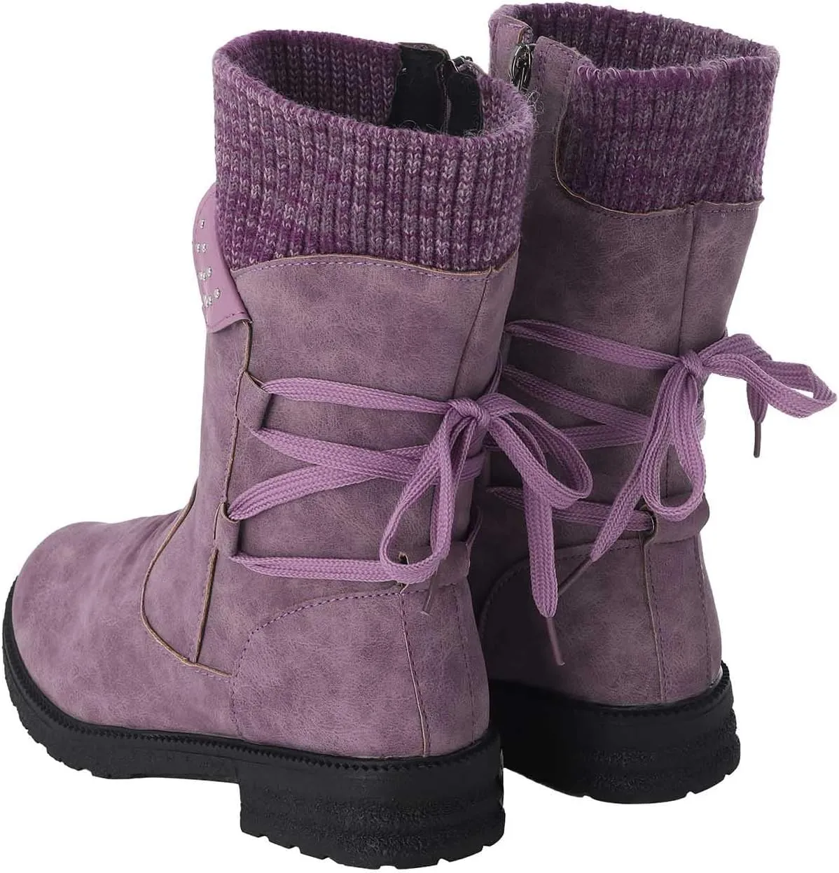 Snow Boots for Women Cute Tall Winter Snow Boots Women Waterproof Womens Zippered Snow Boots Waterproof Womens Waterproof Hiking Boots Extra Wide Width Botas Impermeables Para Invierno Mujer