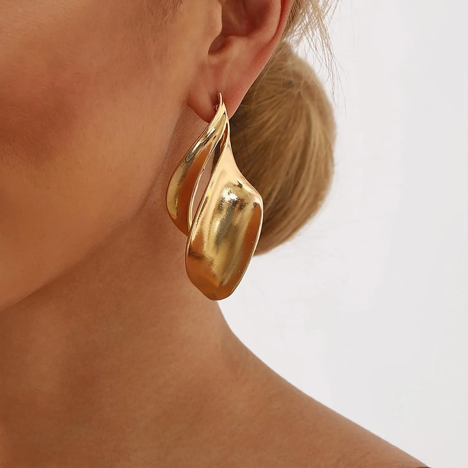 Statement Gold Earrings for Women: Chunky, Drop Dangle, Vintage Studs, Hammered Irregular Designs