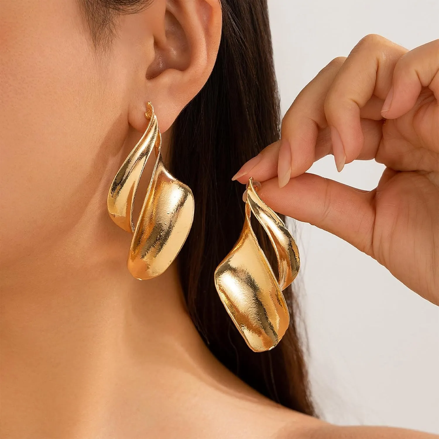 Statement Gold Earrings for Women: Chunky, Drop Dangle, Vintage Studs, Hammered Irregular Designs