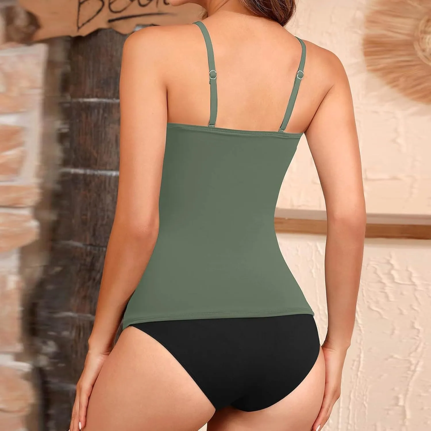 Strapless Tankini Sest for Women Bandeau Bathing Suits Ruched Tummy Control Swimwear Sexy Tube Tops with Bottoms 2025