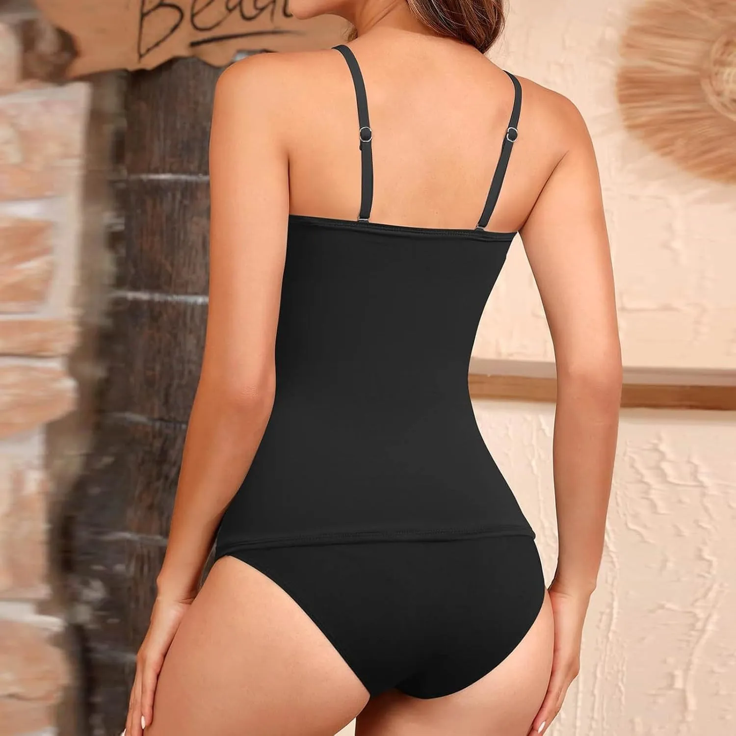 Strapless Tankini Sest for Women Bandeau Bathing Suits Ruched Tummy Control Swimwear Sexy Tube Tops with Bottoms 2025