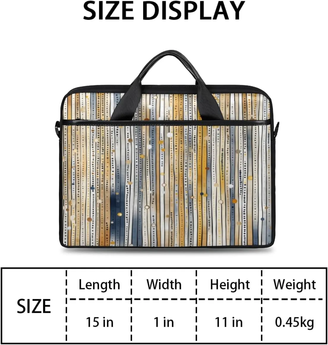 Stripe Funny Style Laptop Shoulder Bag for Tablet Computer Notebook Sleeve Messenger Carrying Case Briefcase Tote
